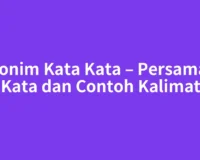 Sinonim Kata Kata – Persamaan Kata dan Contoh Kalimat