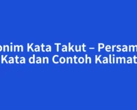 Sinonim Kata Takut – Persamaan Kata dan Contoh Kalimat