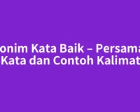 Sinonim Kata Baik – Persamaan Kata dan Contoh Kalimat