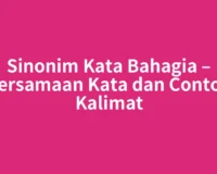 Sinonim Kata Bahagia – Persamaan Kata dan Contoh Kalimat