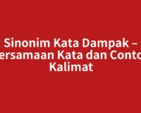 Sinonim Kata Dampak – Persamaan Kata dan Contoh Kalimat