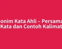 Sinonim Kata Ahli – Persamaan Kata dan Contoh Kalimat