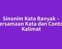 Sinonim Kata Banyak – Persamaan Kata dan Contoh Kalimat