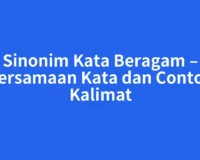 Sinonim Kata Beragam – Persamaan Kata dan Contoh Kalimat