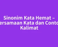 Sinonim Kata Hemat – Persamaan Kata dan Contoh Kalimat