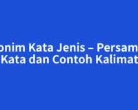 Sinonim Kata Jenis – Persamaan Kata dan Contoh Kalimat