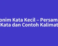 Sinonim Kata Kecil – Persamaan Kata dan Contoh Kalimat