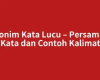 Sinonim Kata Lucu – Persamaan Kata dan Contoh Kalimat
