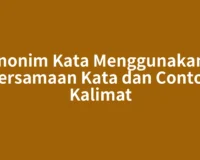 Sinonim Kata Menggunakan – Persamaan Kata dan Contoh Kalimat