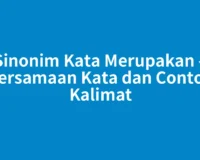 Sinonim Kata Merupakan – Persamaan Kata dan Contoh Kalimat