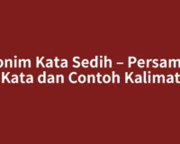 Sinonim Kata Sedih – Persamaan Kata dan Contoh Kalimat