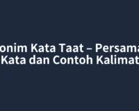 Sinonim Kata Taat – Persamaan Kata dan Contoh Kalimat