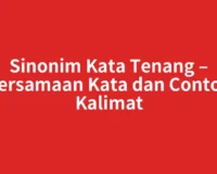 Sinonim Kata Tenang – Persamaan Kata dan Contoh Kalimat