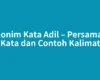 Sinonim Kata Adil – Persamaan Kata dan Contoh Kalimat