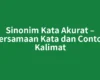 Sinonim Kata Akurat – Persamaan Kata dan Contoh Kalimat