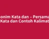 Sinonim Kata dan – Persamaan Kata dan Contoh Kalimat