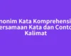 Sinonim Kata Komprehensif – Persamaan Kata dan Contoh Kalimat