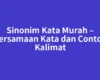 Sinonim Kata Murah – Persamaan Kata dan Contoh Kalimat