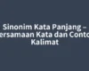 Sinonim Kata Panjang – Persamaan Kata dan Contoh Kalimat