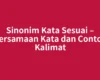 Sinonim Kata Sesuai – Persamaan Kata dan Contoh Kalimat