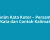 Sinonim Kata Kotor – Persamaan Kata dan Contoh Kalimat