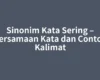 Sinonim Kata Sering – Persamaan Kata dan Contoh Kalimat