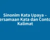 Sinonim Kata Upaya – Persamaan Kata dan Contoh Kalimat